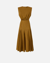 Robe midi plissée sans manches à découpe - | Pinko