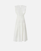 Robe midi plissée sans manches à découpe - | Pinko