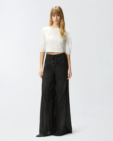 Cropped backless blouse - | Pinko