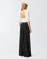 Cropped backless blouse - | Pinko