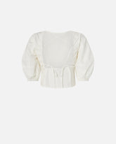 Cropped backless blouse - | Pinko