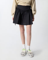 Gonna corta con arricci e coulisse - | Pinko