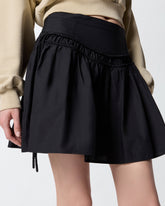 Gonna corta con arricci e coulisse - | Pinko
