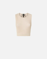 Crop top smanicato con bande sul retro - | Pinko