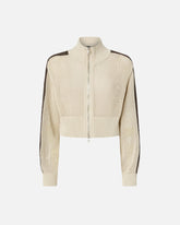Sweat-shirt cropped ajouré avec bandes - | Pinko