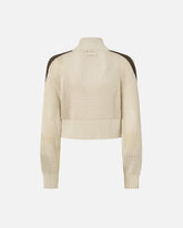 Sweat-shirt cropped ajouré avec bandes - | Pinko