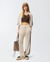 Pantaloni traforati con bande a contrasto - | Pinko