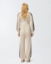 Pantaloni traforati con bande a contrasto - | Pinko