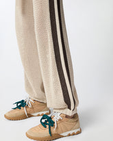 Openwork trousers with contrasting bands - | Pinko