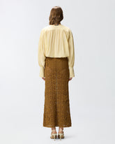 Blusa con scollo a V e arricci - | Pinko