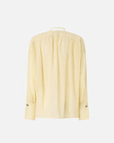 Blusa con scollo a V e arricci - Arancione | Pinko