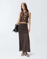 Long skirt with sheer details - | Pinko