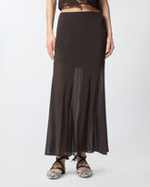 Long skirt with sheer details - | Pinko