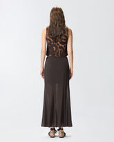 Long skirt with sheer details - | Pinko