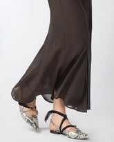 Long skirt with sheer details - | Pinko