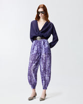Blouse cropped à capuche et détails transparents - | Pinko