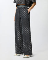 Pantaloni in rete con specchietti - Grigio Scuro | Pinko