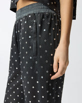 Mesh trousers with mirror detail - | Pinko