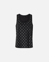 Mesh vest top with mirror detail - Dark Grey | Pinko