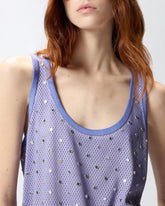Canotta in rete con specchietti - Blu | Pinko