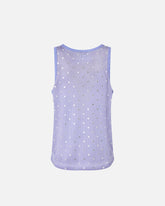 Tanktop aus Netzmesh mit Spiegeln - Blau | Pinko