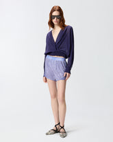 Shorts in rete con specchietti - Blu | Pinko