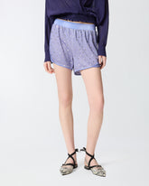 Shorts in rete con specchietti - Blu | Pinko