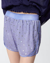 Shorts in rete con specchietti - Blu | Pinko