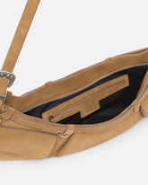 Borsa a spalla grande Pocket Body Bag in suede con tasche - | Pinko