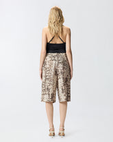 Bermudas mit Snakeprint - | Pinko