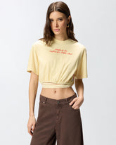 Crop top with PINKO logo lettering - | Pinko
