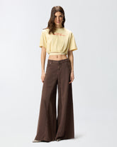 Crop top con logo lettering PINKO - | Pinko