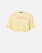 Crop top with PINKO logo lettering - | Pinko