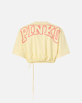 Crop top con logo lettering PINKO - | Pinko