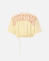 Crop top with PINKO logo lettering - | Pinko
