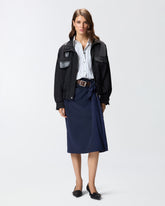 Gonna longuette con cintura - | Pinko