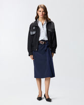 Calf-length skirt with belt - | Pinko