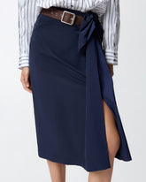 Gonna longuette con cintura - | Pinko