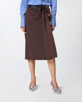 Gonna longuette con cintura - | Pinko