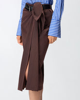 Gonna longuette con cintura - | Pinko