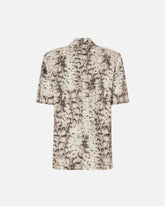 Short-sleeved jacket with snake print - | Pinko