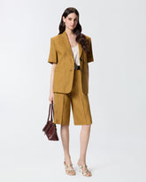 Kurzärmelige Jacke aus Leinen - | Pinko