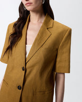 Kurzärmelige Jacke aus Leinen - | Pinko
