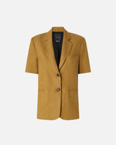 Kurzärmelige Jacke aus Leinen - | Pinko