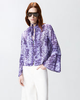 Blouse à imprimé serpent et boutons bijou - | Pinko
