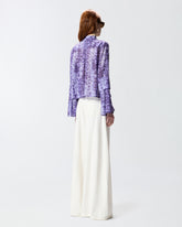 Blusa con stampa snake e bottoni gioiello - | Pinko