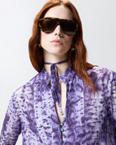Blouse à imprimé serpent et boutons bijou - | Pinko