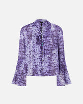 Blouse à imprimé serpent et boutons bijou - | Pinko