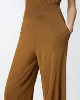 Pantaloni ampi con filo metallizzato - | Pinko