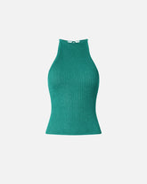 Off-the-shoulder top with neck fastening - | Pinko